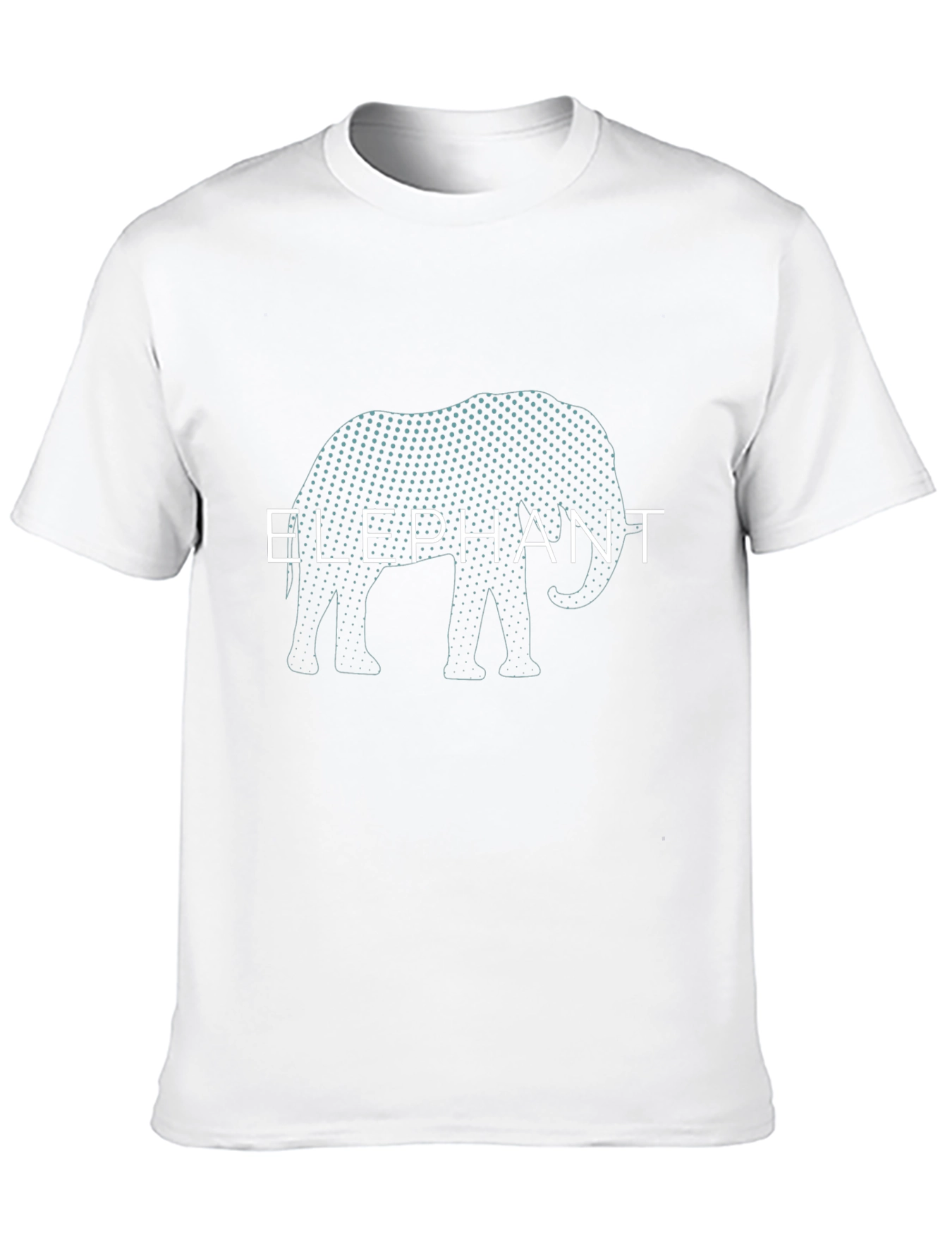 Elephant Graphic Print Mens Black T-Shirt