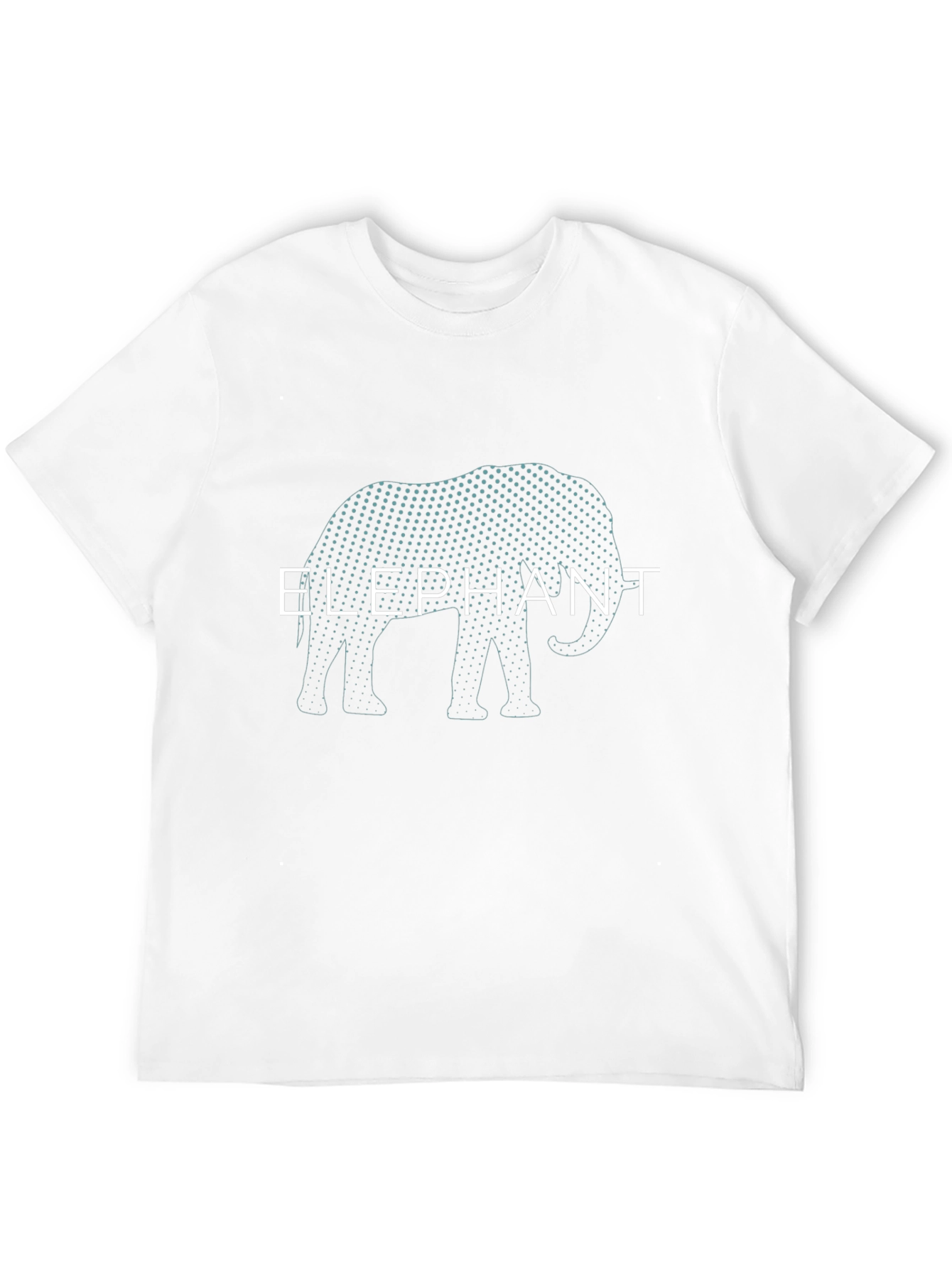 Elephant Graphic Print Mens Black T-Shirt