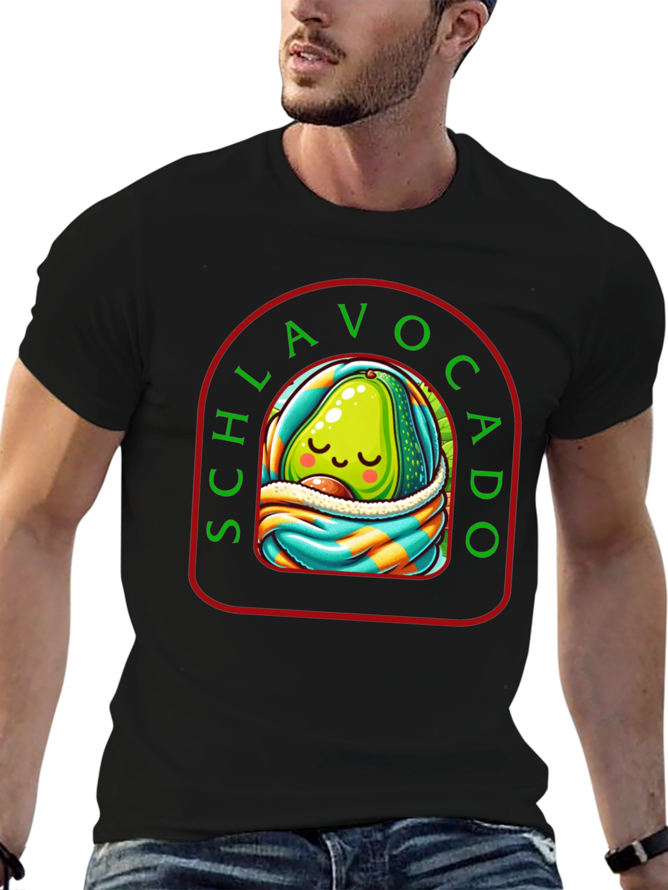 Schlavocado T-Shirt - Cute Sleeping Avocado Tee
