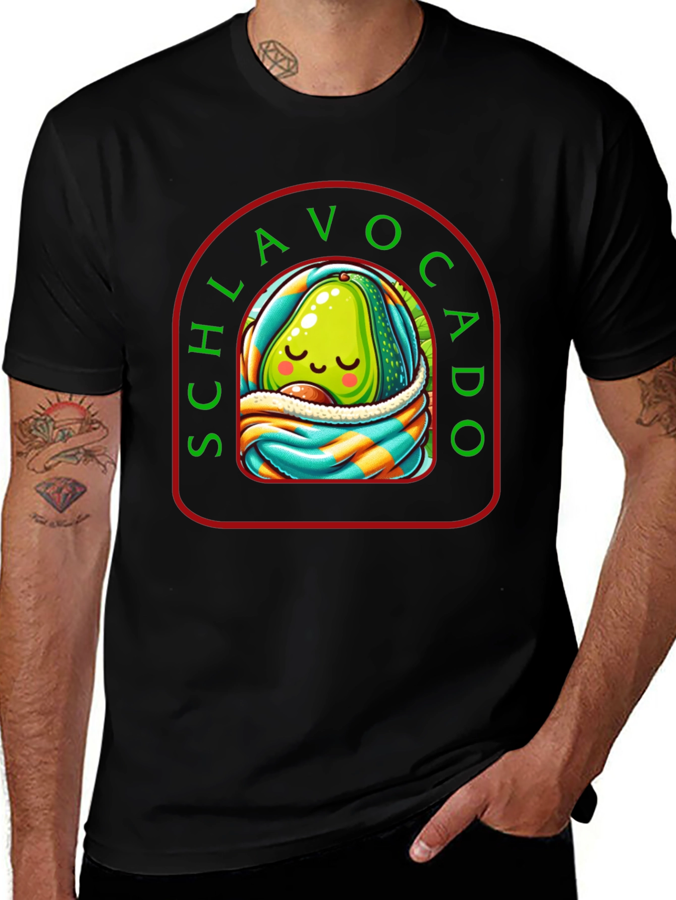Schlavocado T-Shirt - Cute Sleeping Avocado Tee