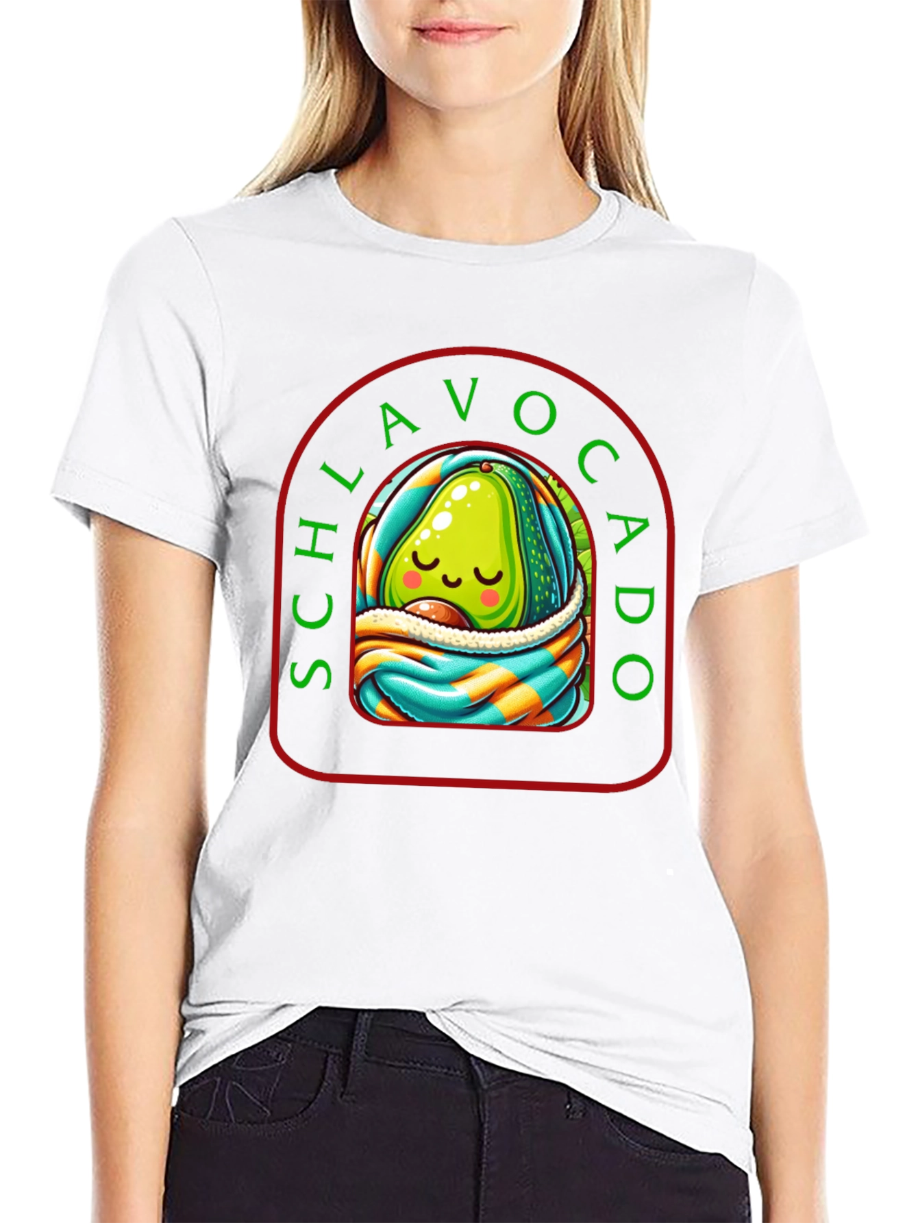 Schlavocado T-Shirt - Cute Sleeping Avocado Tee