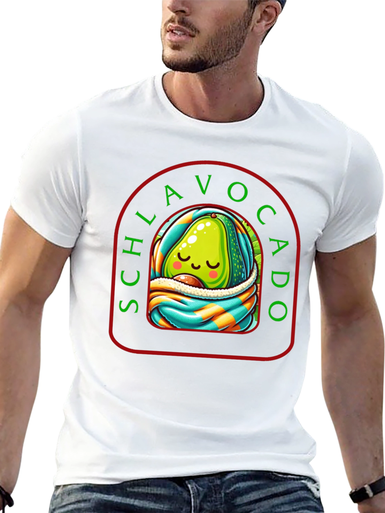 Schlavocado T-Shirt - Cute Sleeping Avocado Tee