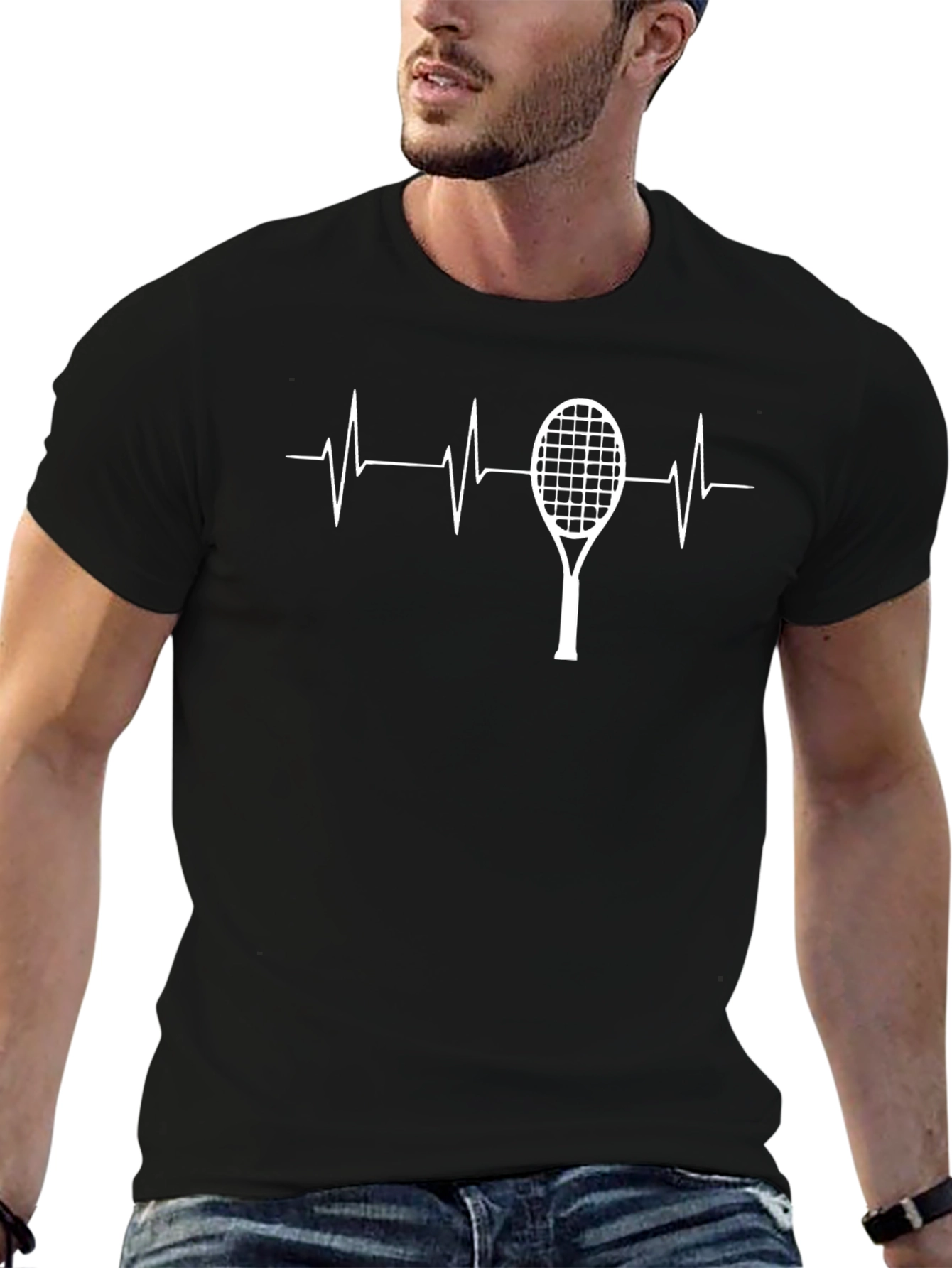 Tennis Heartbeat T-Shirt Funny Tennis Player Tee