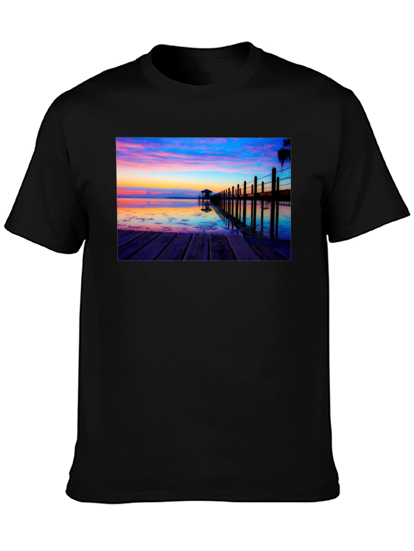 Sunset Pier Graphic Tee - Coastal Vibes