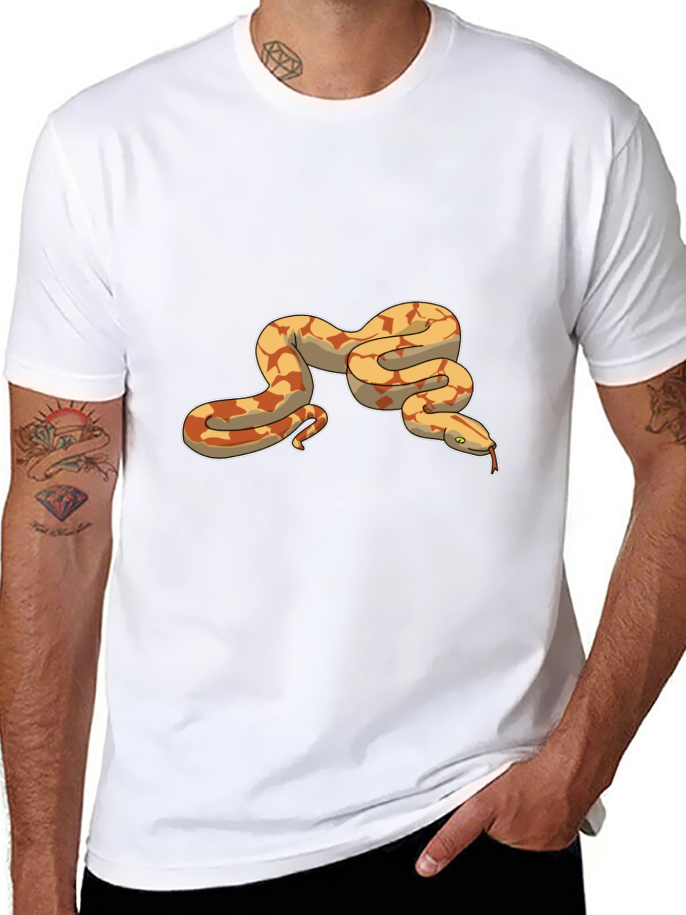 Snake Graphic T-Shirt - Black Tee