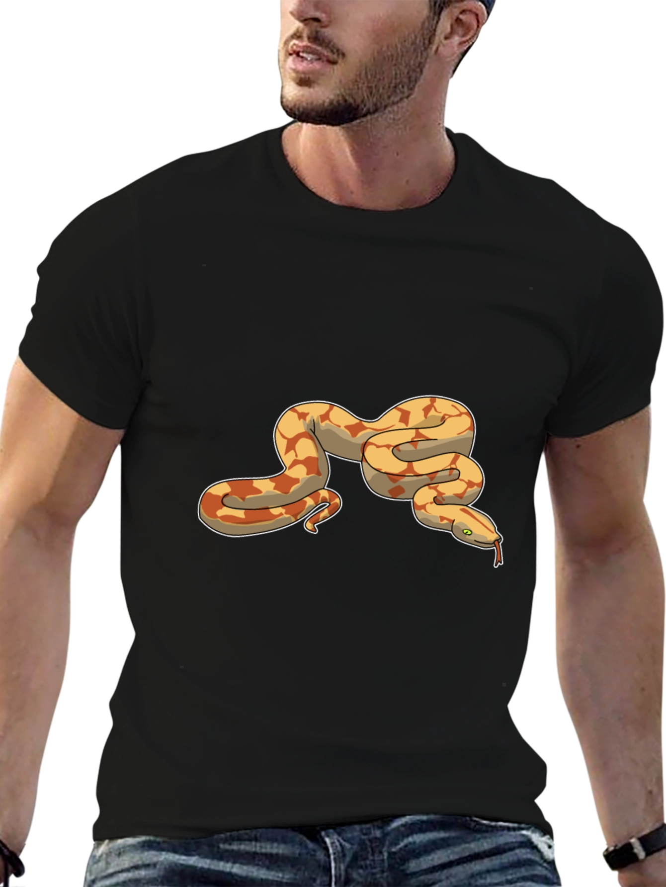 Snake Graphic T-Shirt - Black Tee