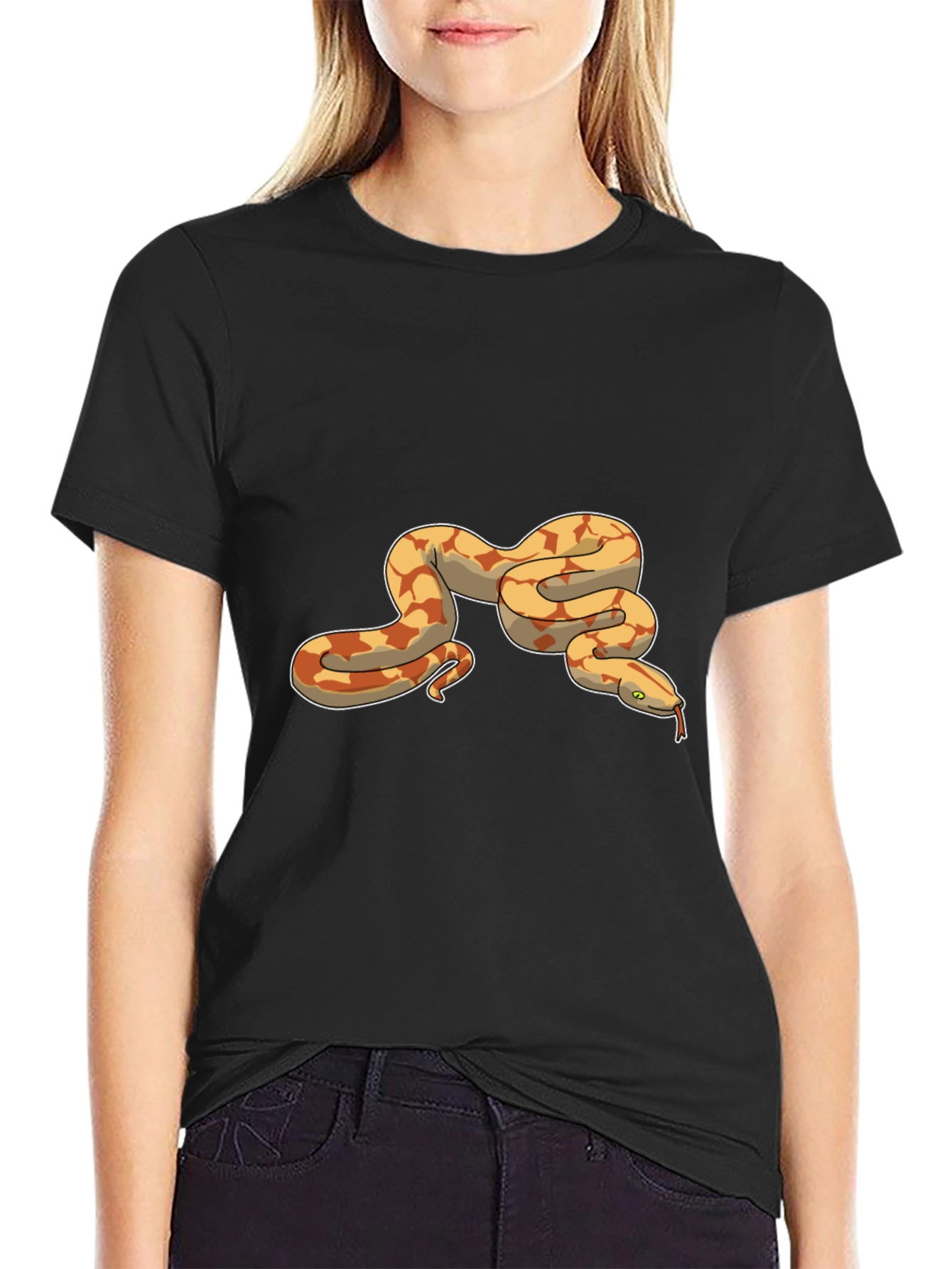 Snake Graphic T-Shirt - Black Tee