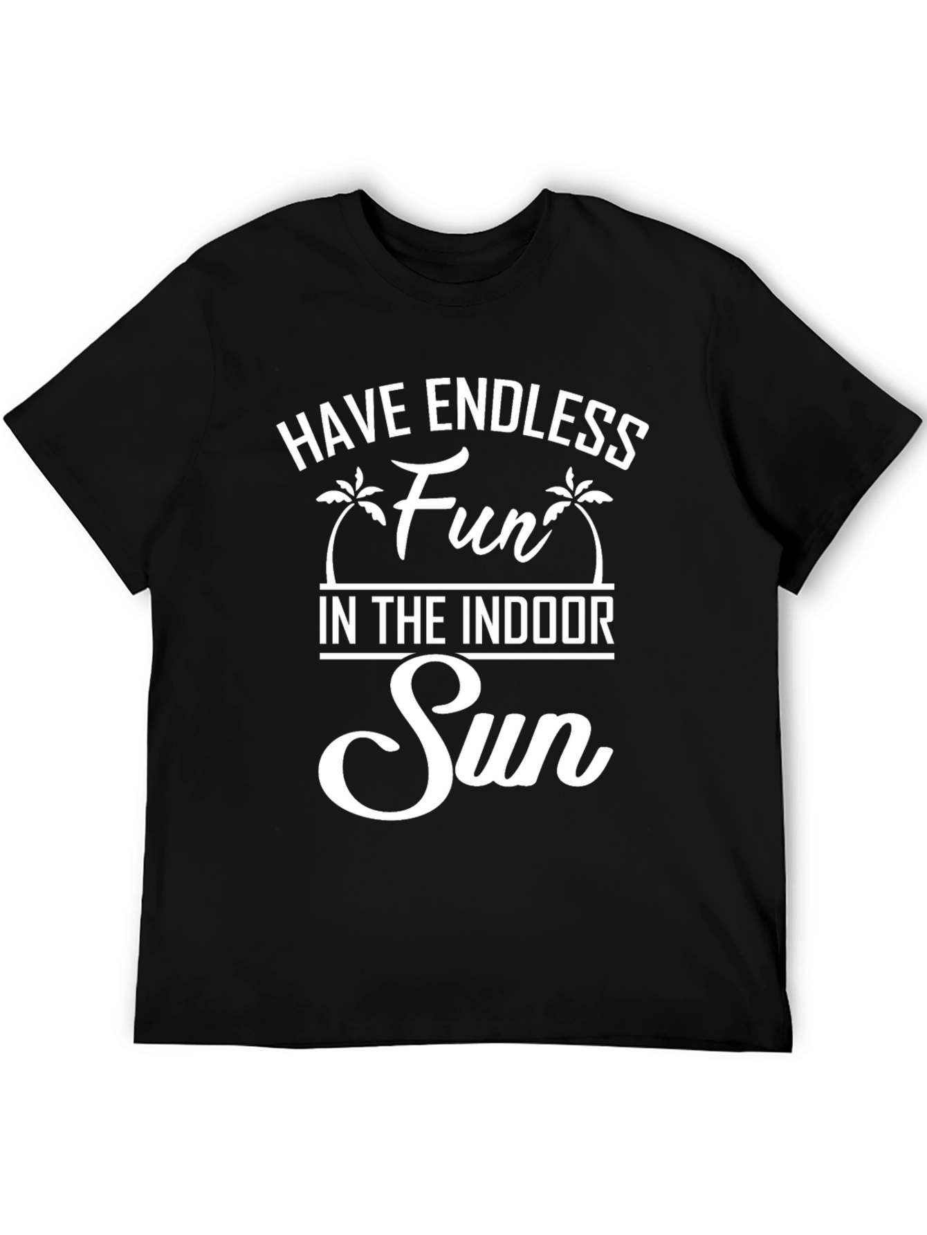 Endless Fun Indoor Sun Black Graphic T-Shirt
