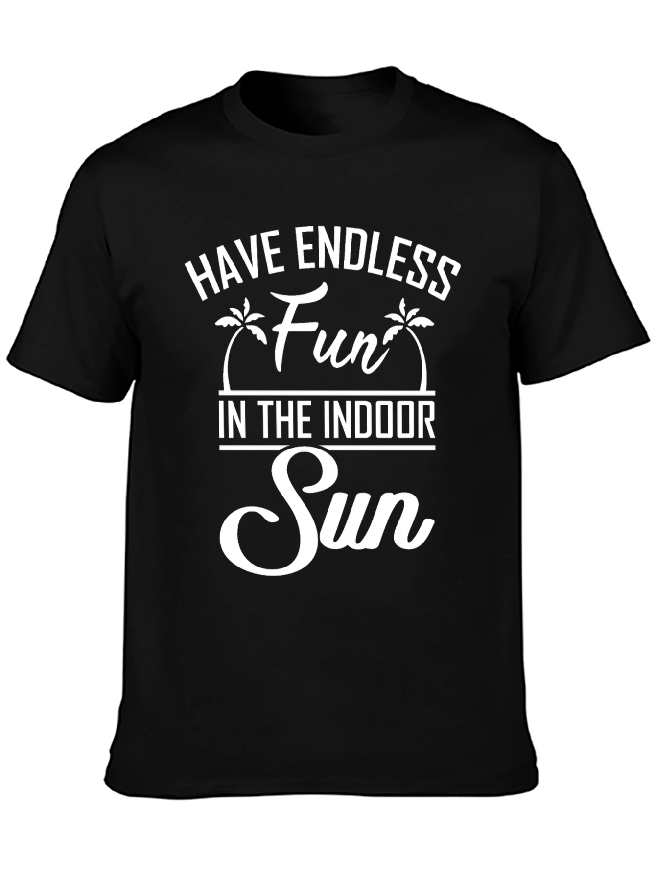 Endless Fun Indoor Sun Black Graphic T-Shirt