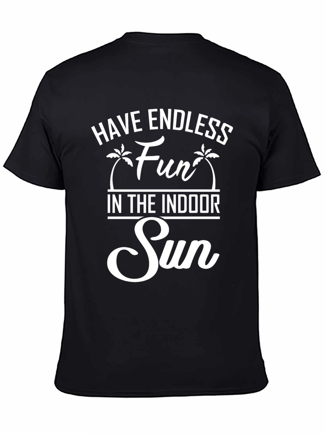 Endless Fun Indoor Sun Black Graphic T-Shirt