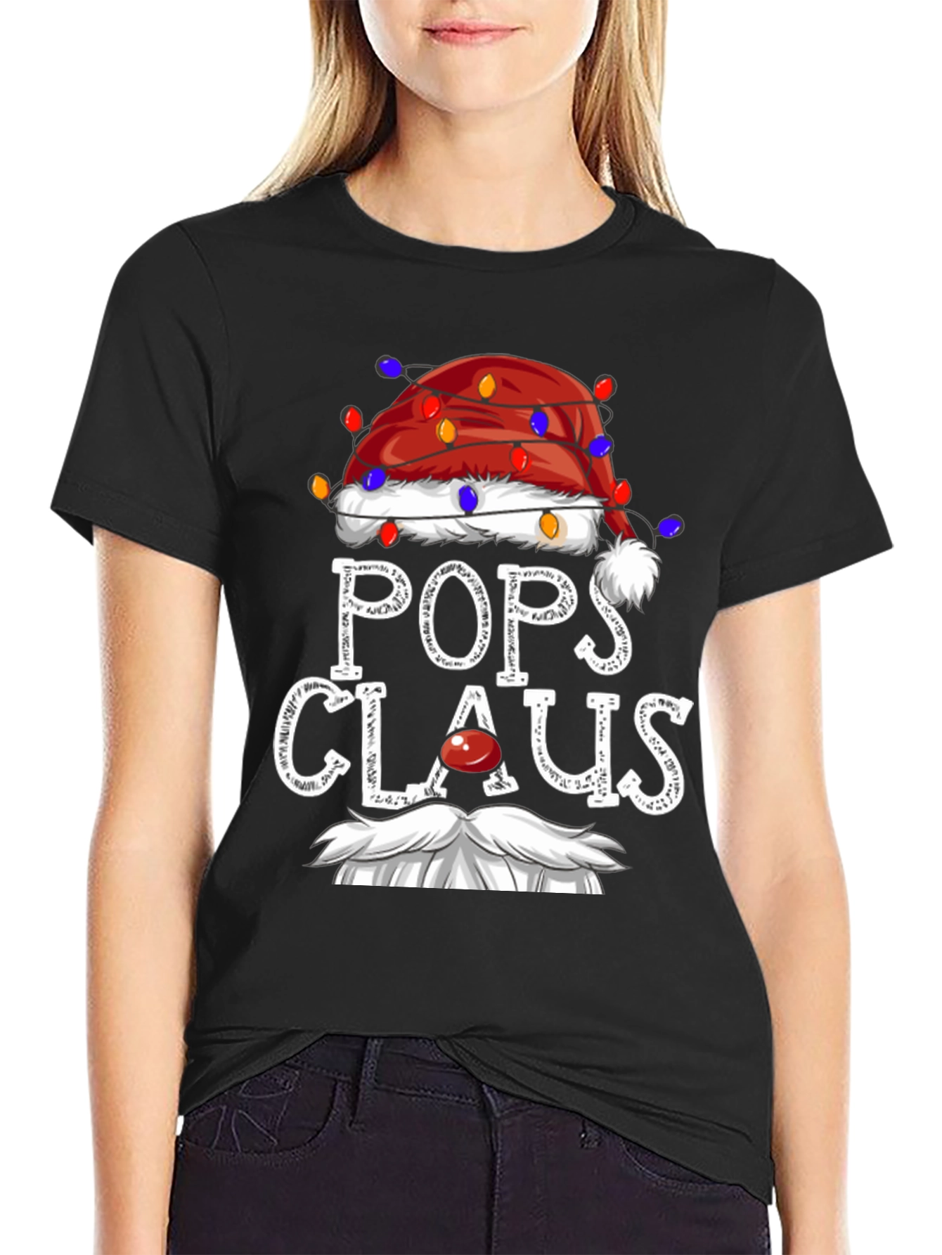 Pops Claus Christmas T-Shirt Festive Holiday Tee