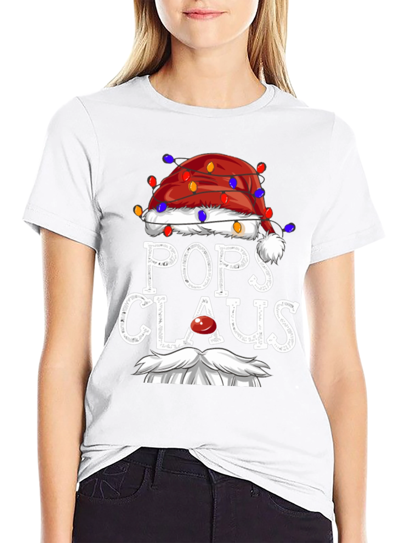 Pops Claus Christmas T-Shirt Festive Holiday Tee