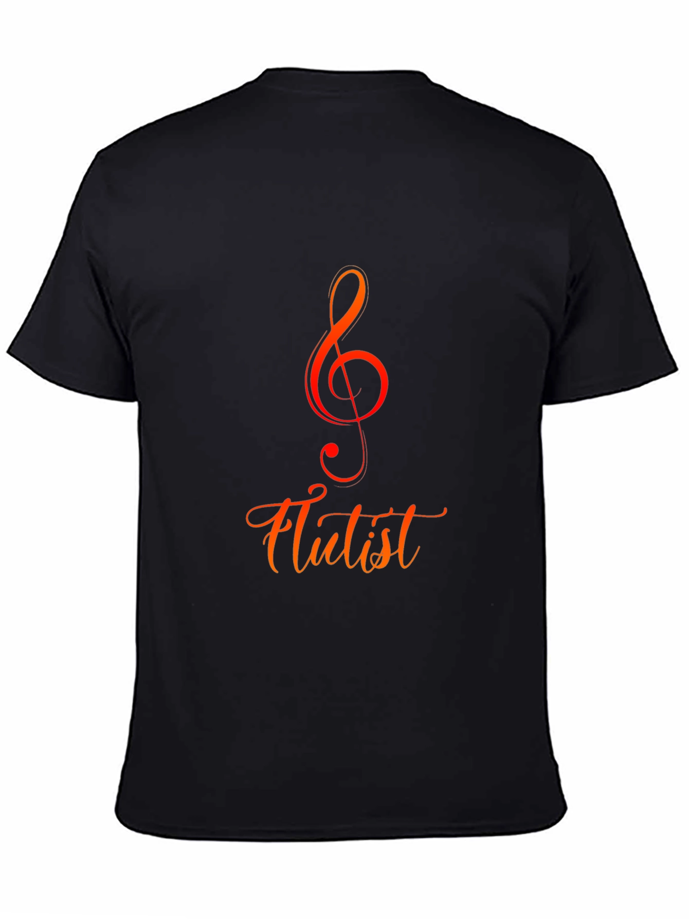 Flutist Music T-Shirt - Treble Clef Tee