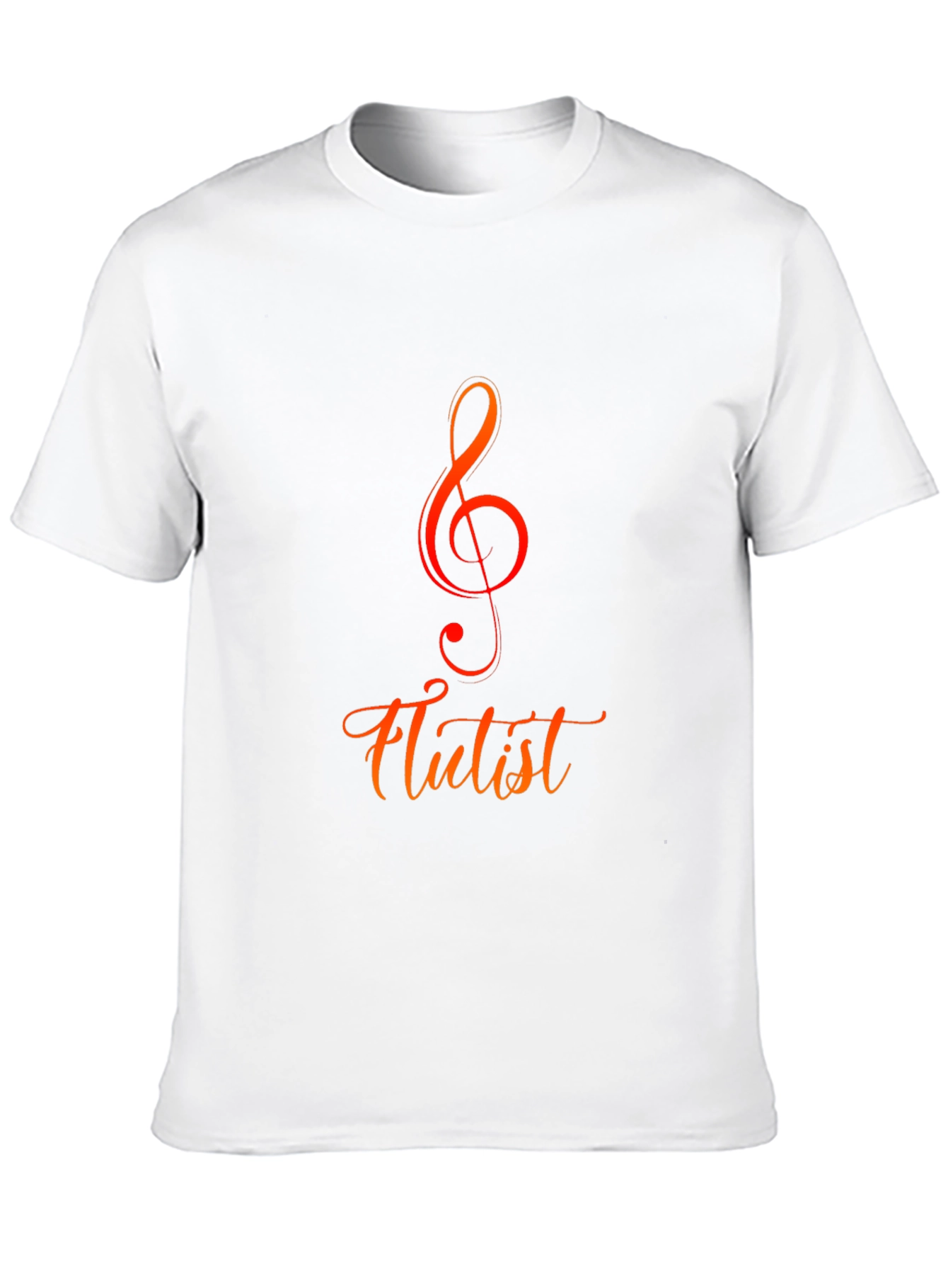 Flutist Music T-Shirt - Treble Clef Tee