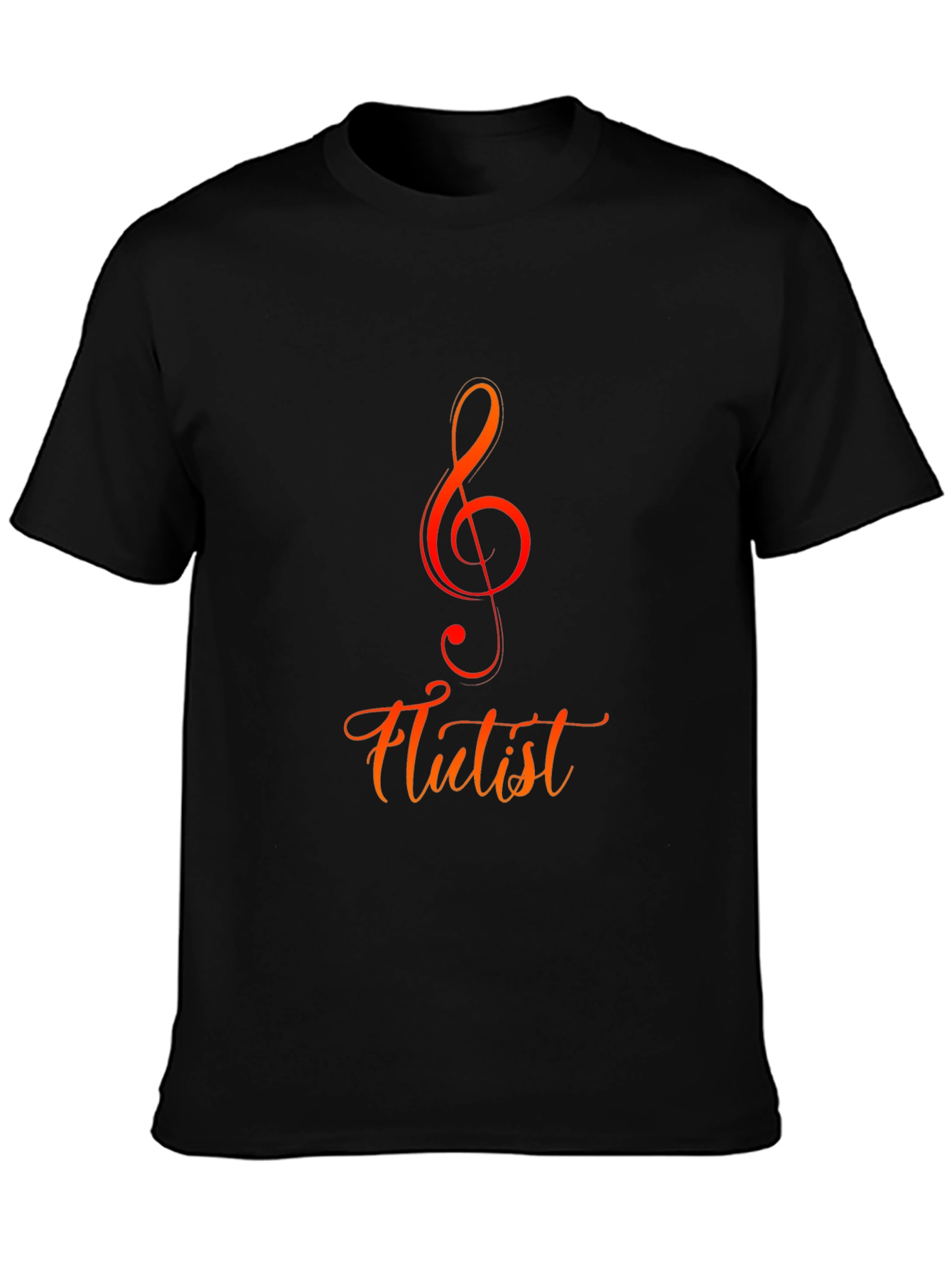 Flutist Music T-Shirt - Treble Clef Tee