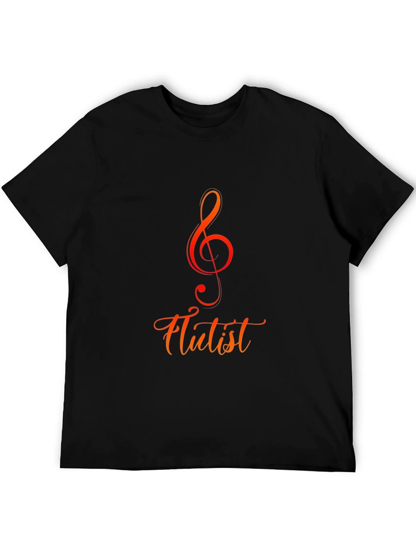 Flutist Music T-Shirt - Treble Clef Tee