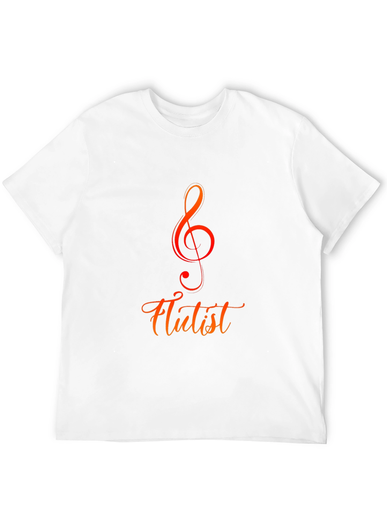 Flutist Music T-Shirt - Treble Clef Tee
