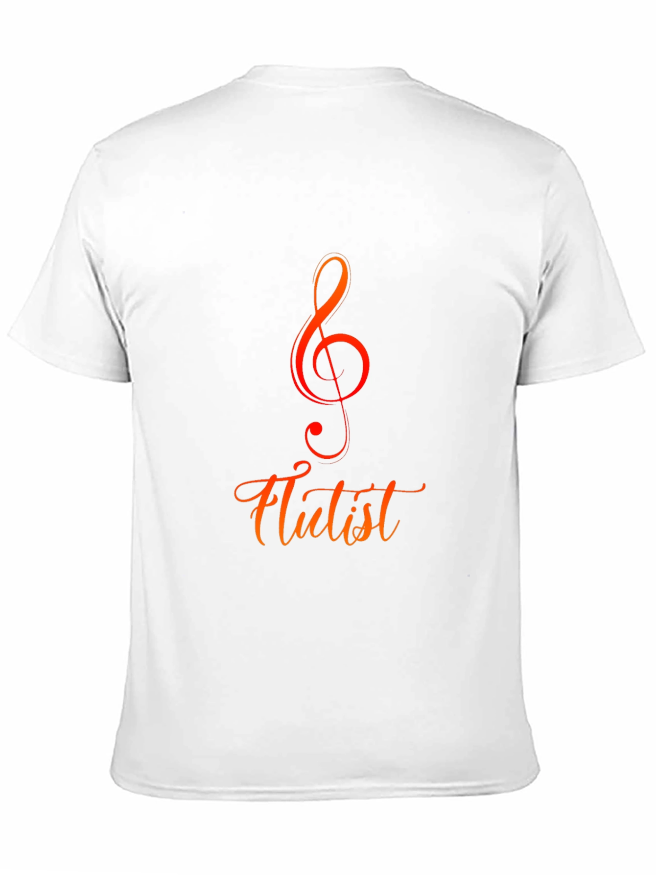 Flutist Music T-Shirt - Treble Clef Tee