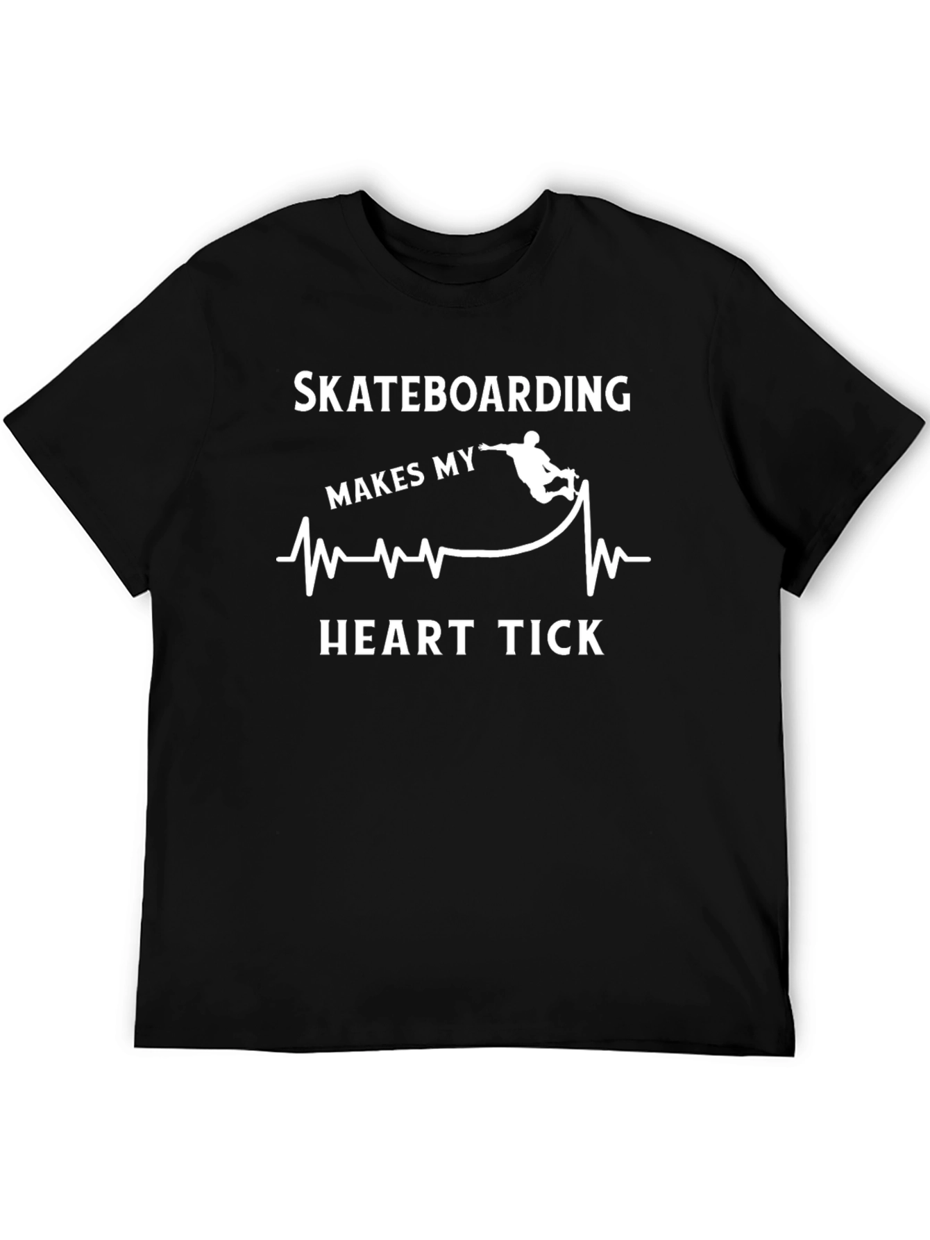 Skateboarding Makes My Heart Tick Graphic Tee