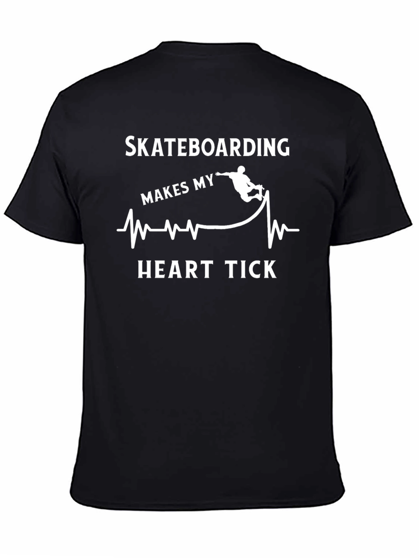 Skateboarding Makes My Heart Tick Graphic Tee