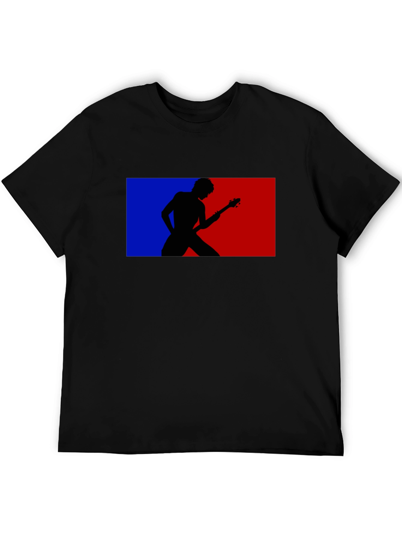 Retro Guitarist Tee - Black Graphic T-Shirt