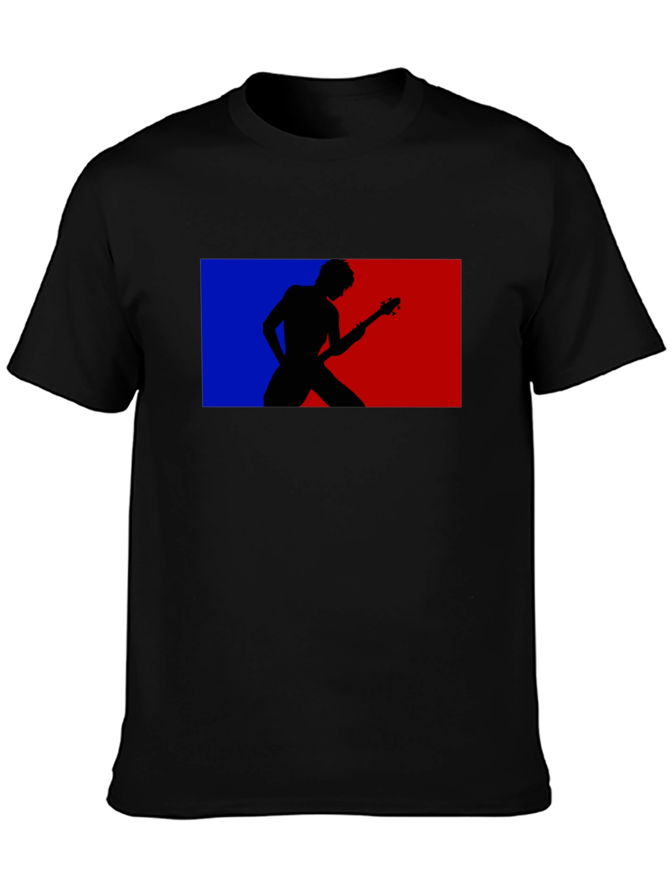 Retro Guitarist Tee - Black Graphic T-Shirt