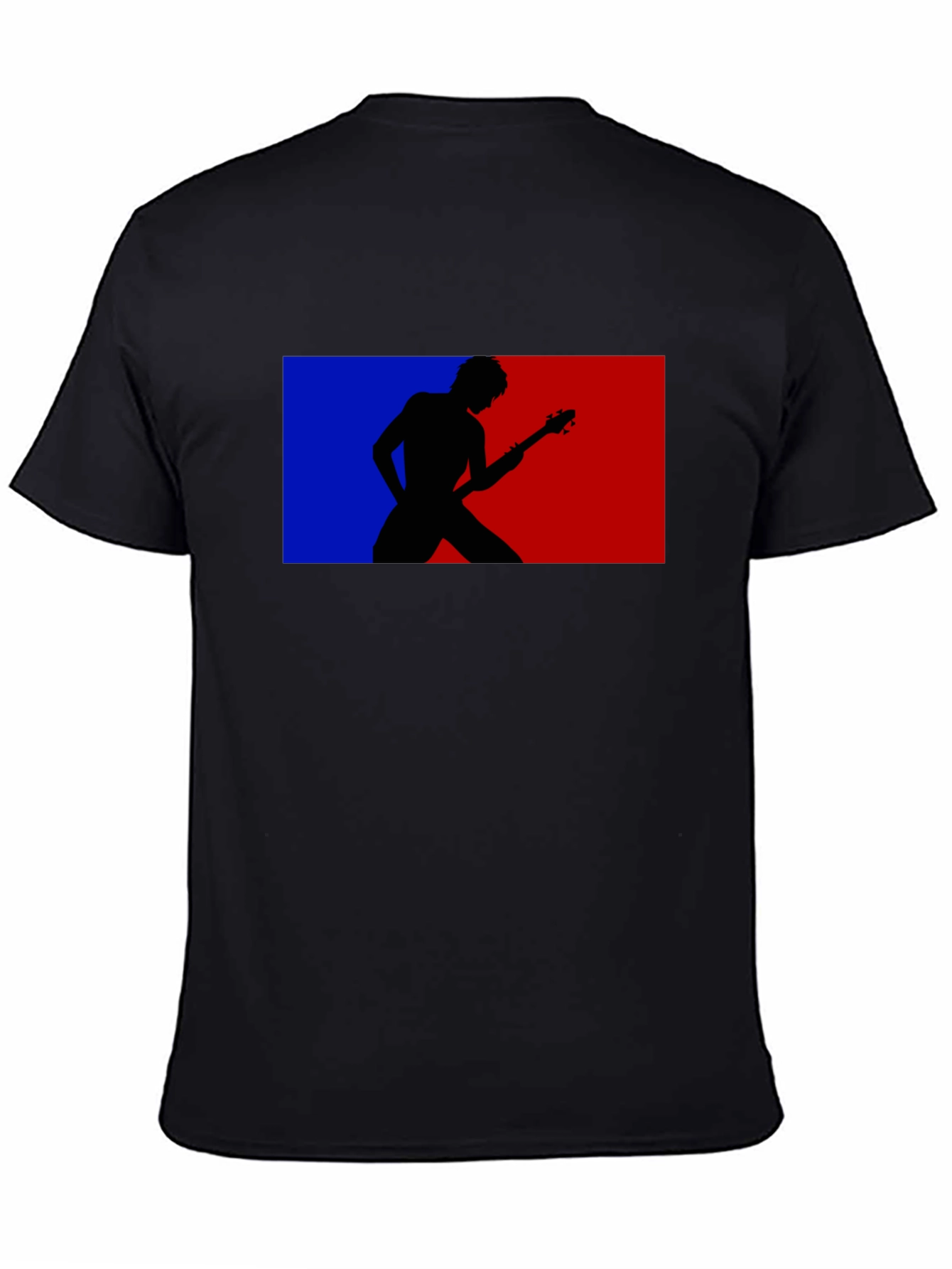 Retro Guitarist Tee - Black Graphic T-Shirt
