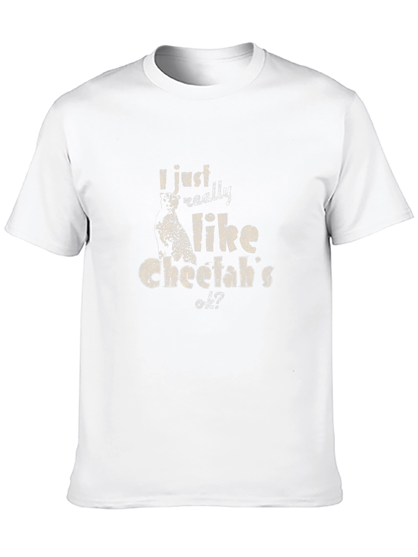 I Like Cheetahs T-Shirt - Mens Black Tee