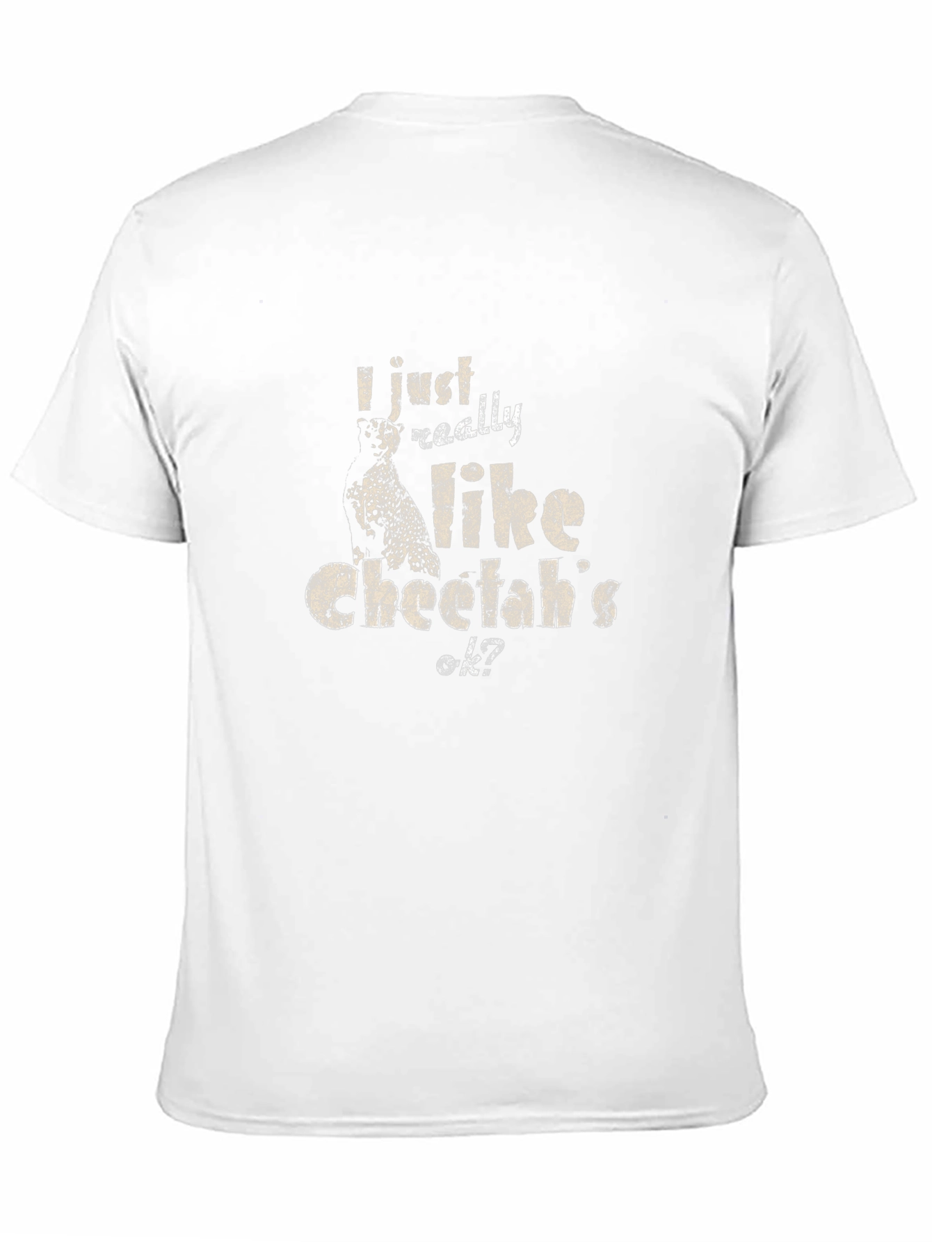 I Like Cheetahs T-Shirt - Mens Black Tee