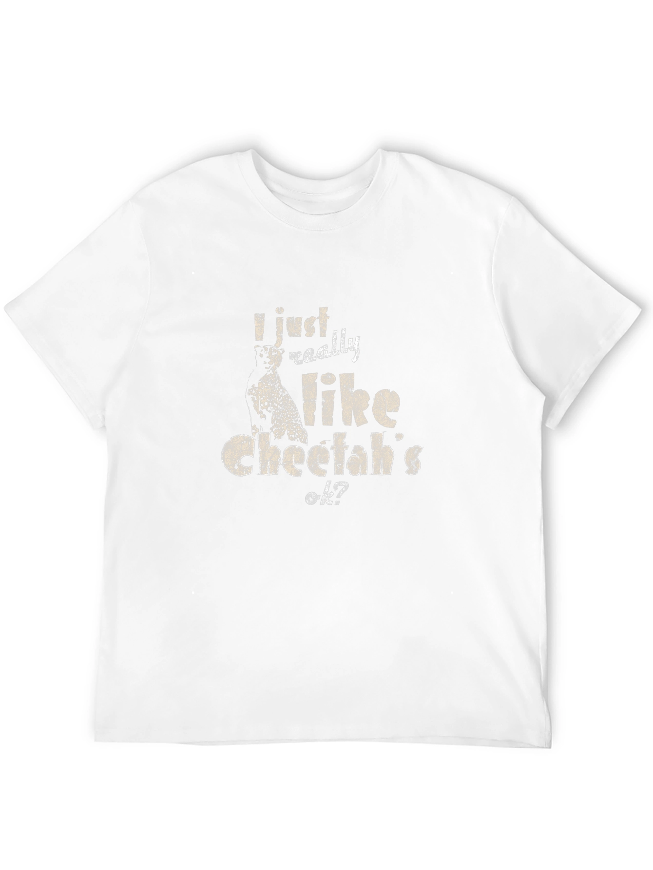 I Like Cheetahs T-Shirt - Mens Black Tee