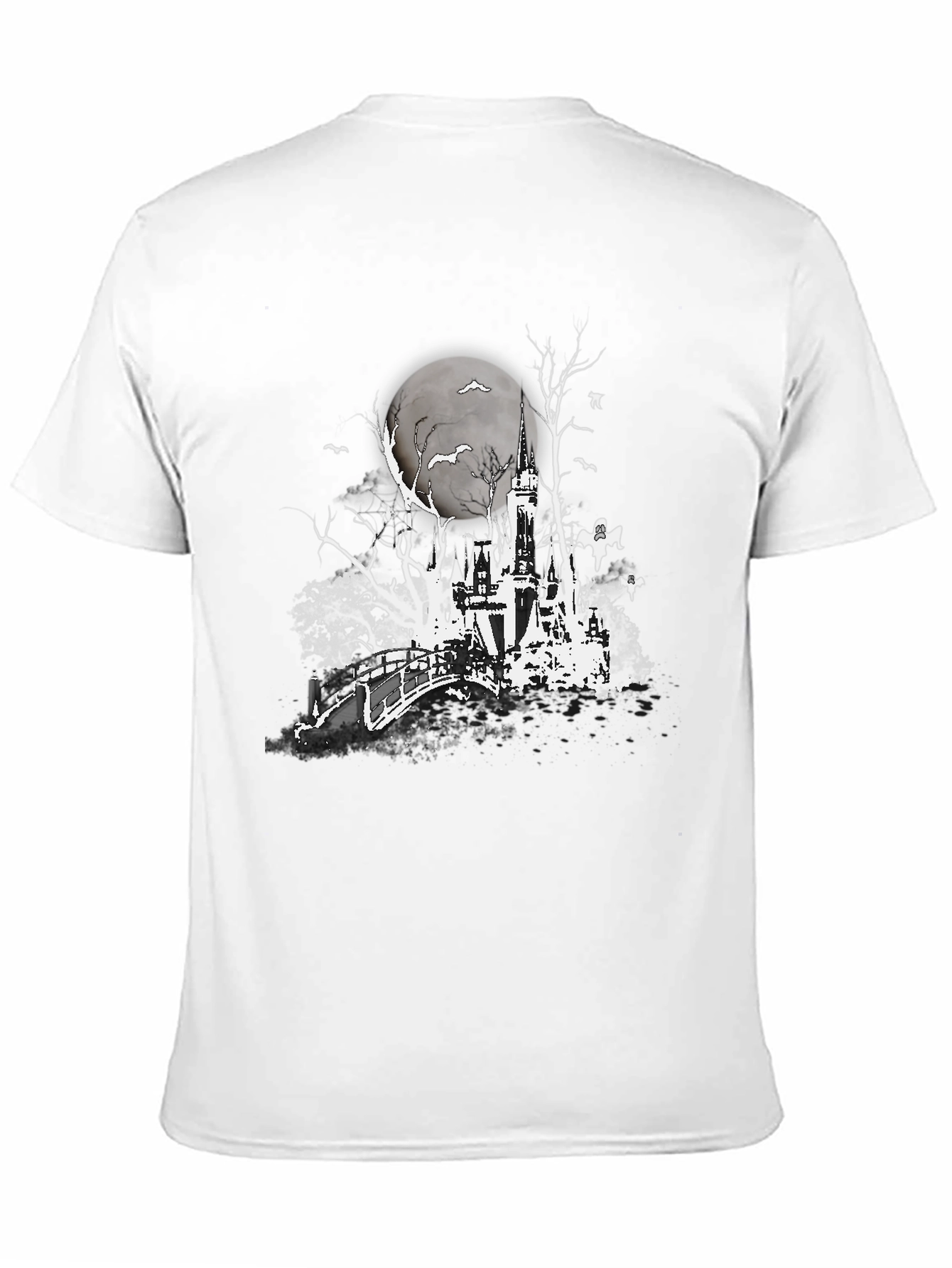 Spooky Castle Graphic Tee - Halloween Shirt