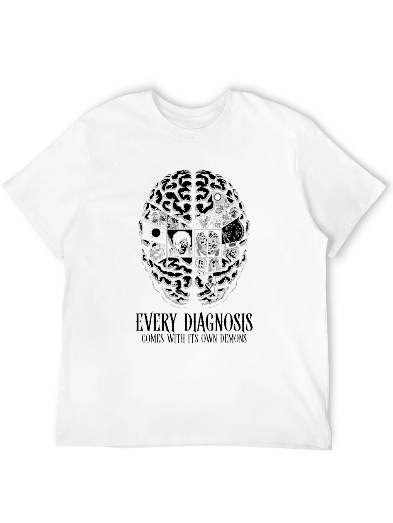 Every Diagnosis Demon Brain Black T-Shirt