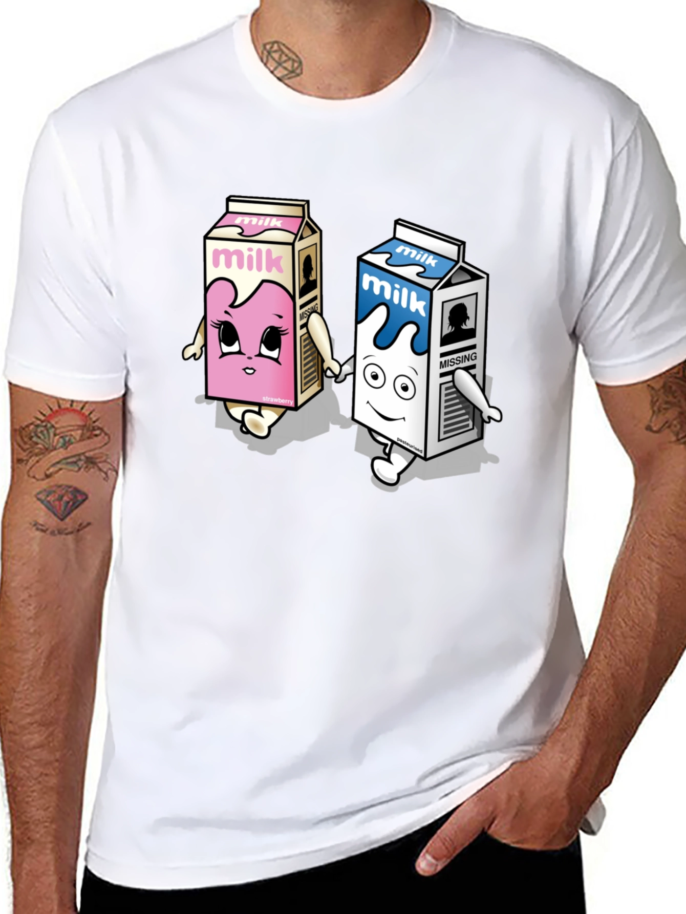 Cartoon Milk Carton Graphic Tee