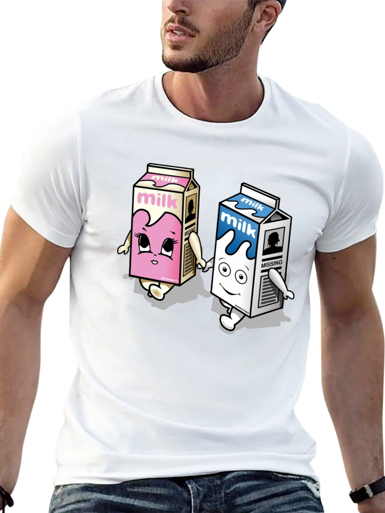 Cartoon Milk Carton Graphic Tee