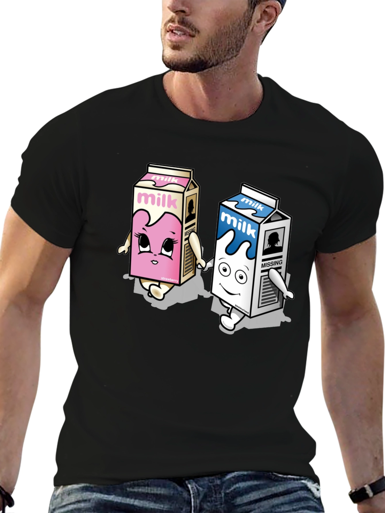 Cartoon Milk Carton Graphic Tee