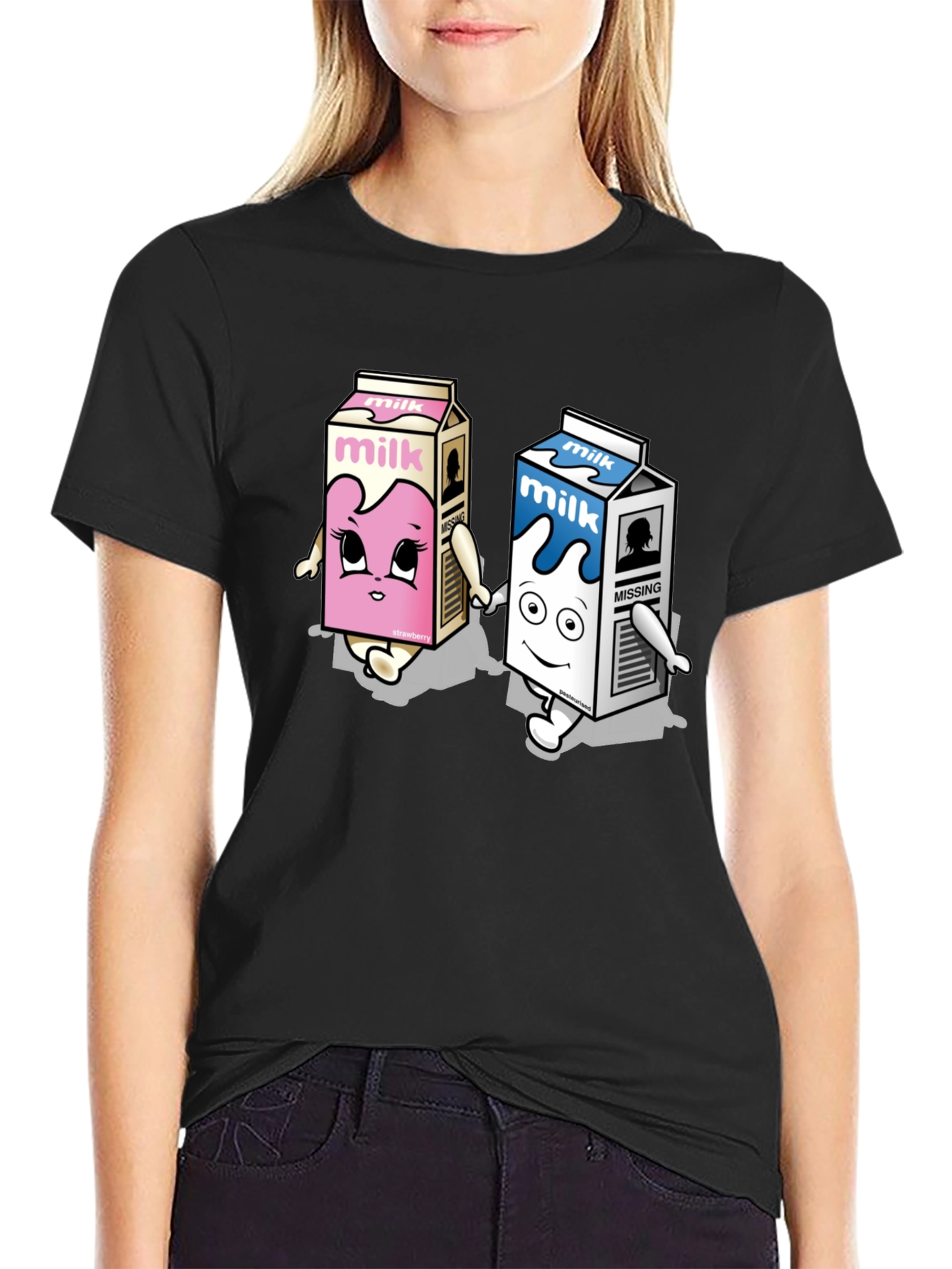 Cartoon Milk Carton Graphic Tee