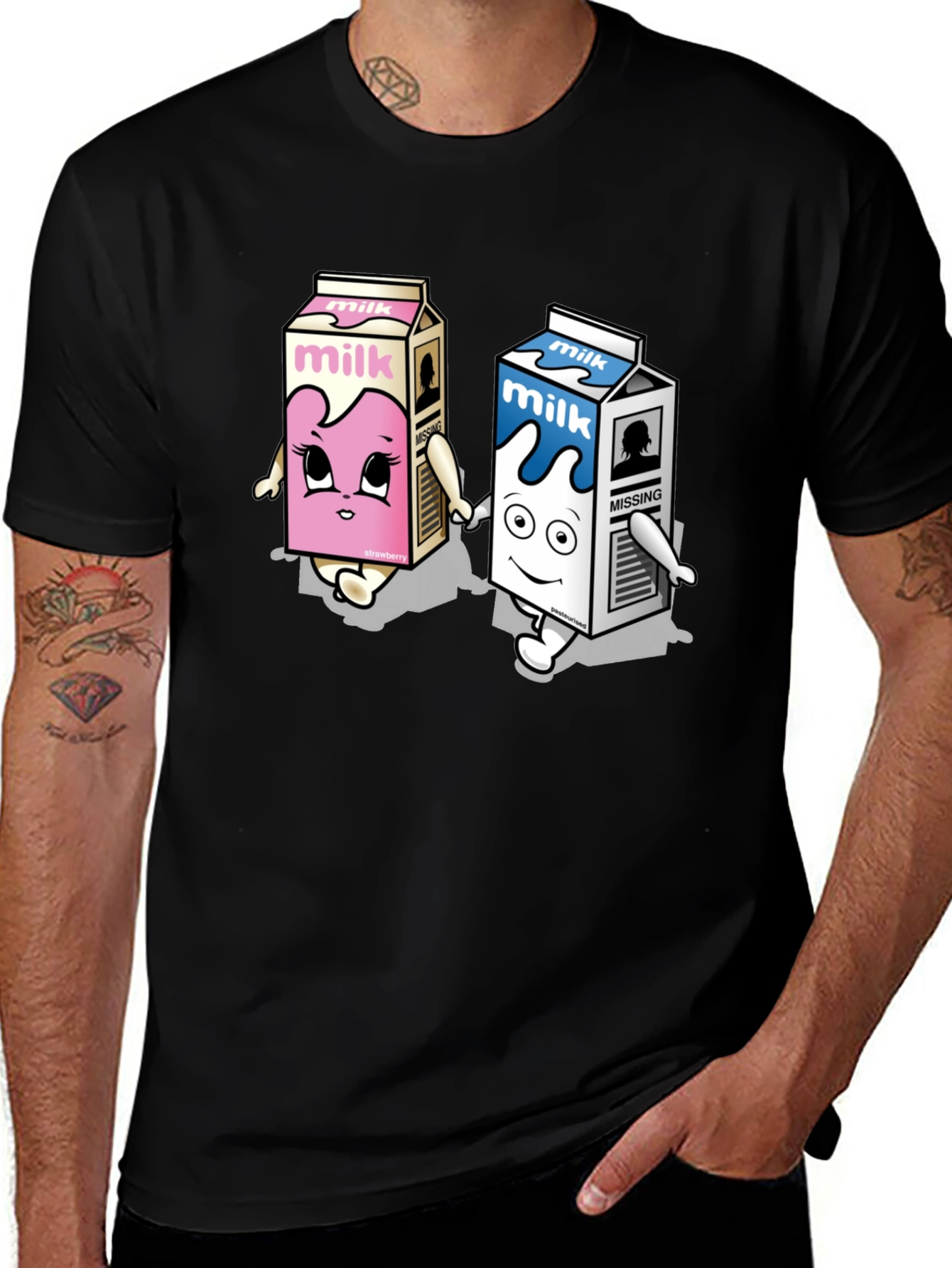 Cartoon Milk Carton Graphic Tee