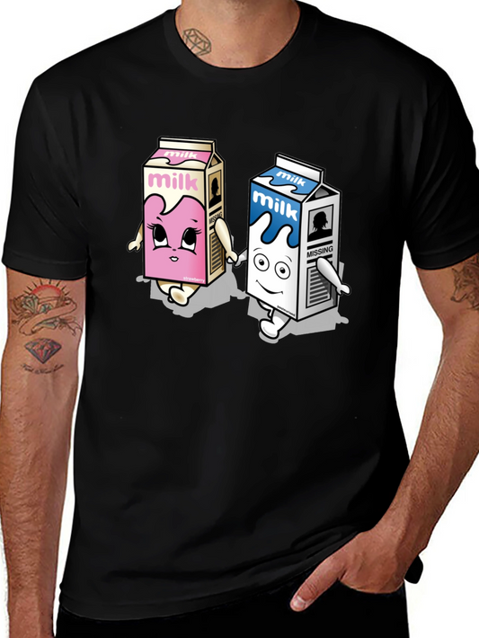 Cartoon Milk Carton Graphic Tee