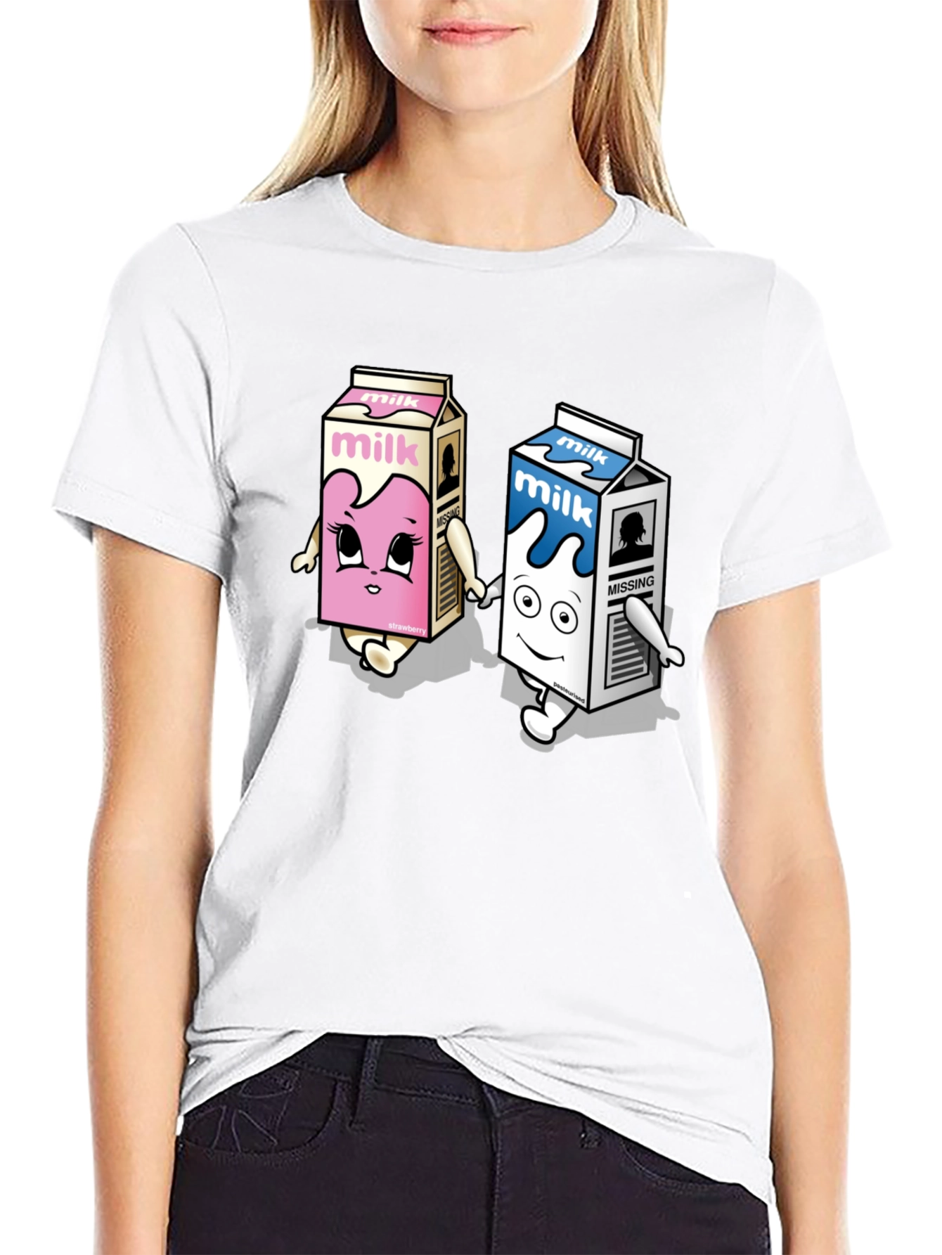 Cartoon Milk Carton Graphic Tee