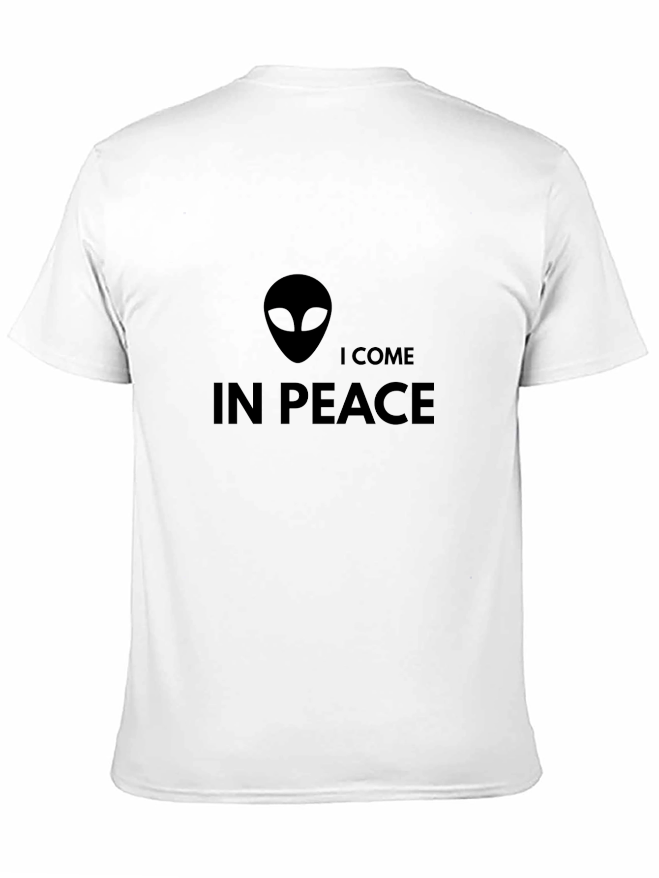 I Come In Peace Alien Graphic T-Shirt - Black