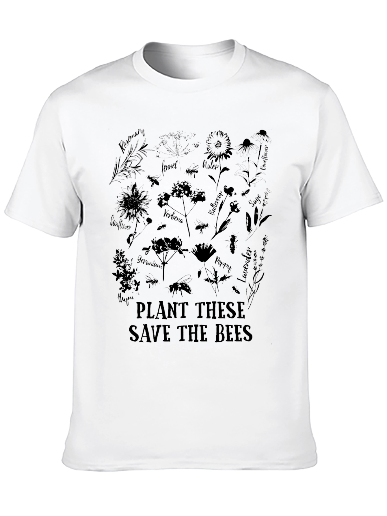 Save the Bees Graphic Tee - Black