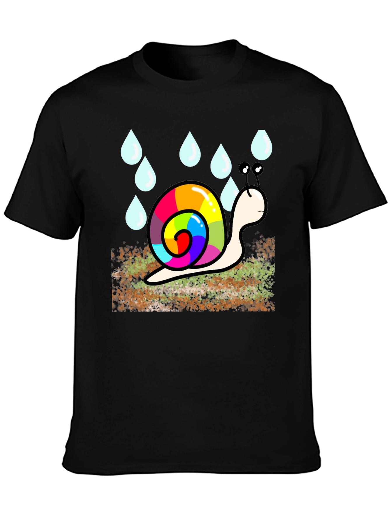 Rainbow Snail Tee - Cute Cartoon T-Shirt