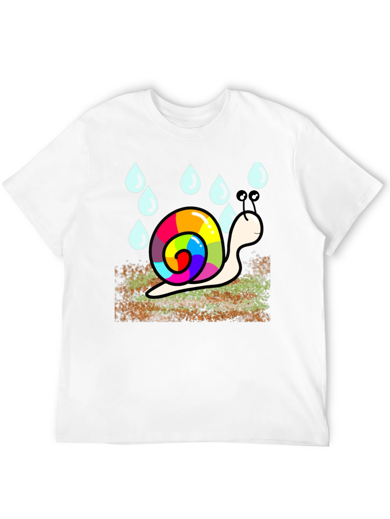 Rainbow Snail Tee - Cute Cartoon T-Shirt