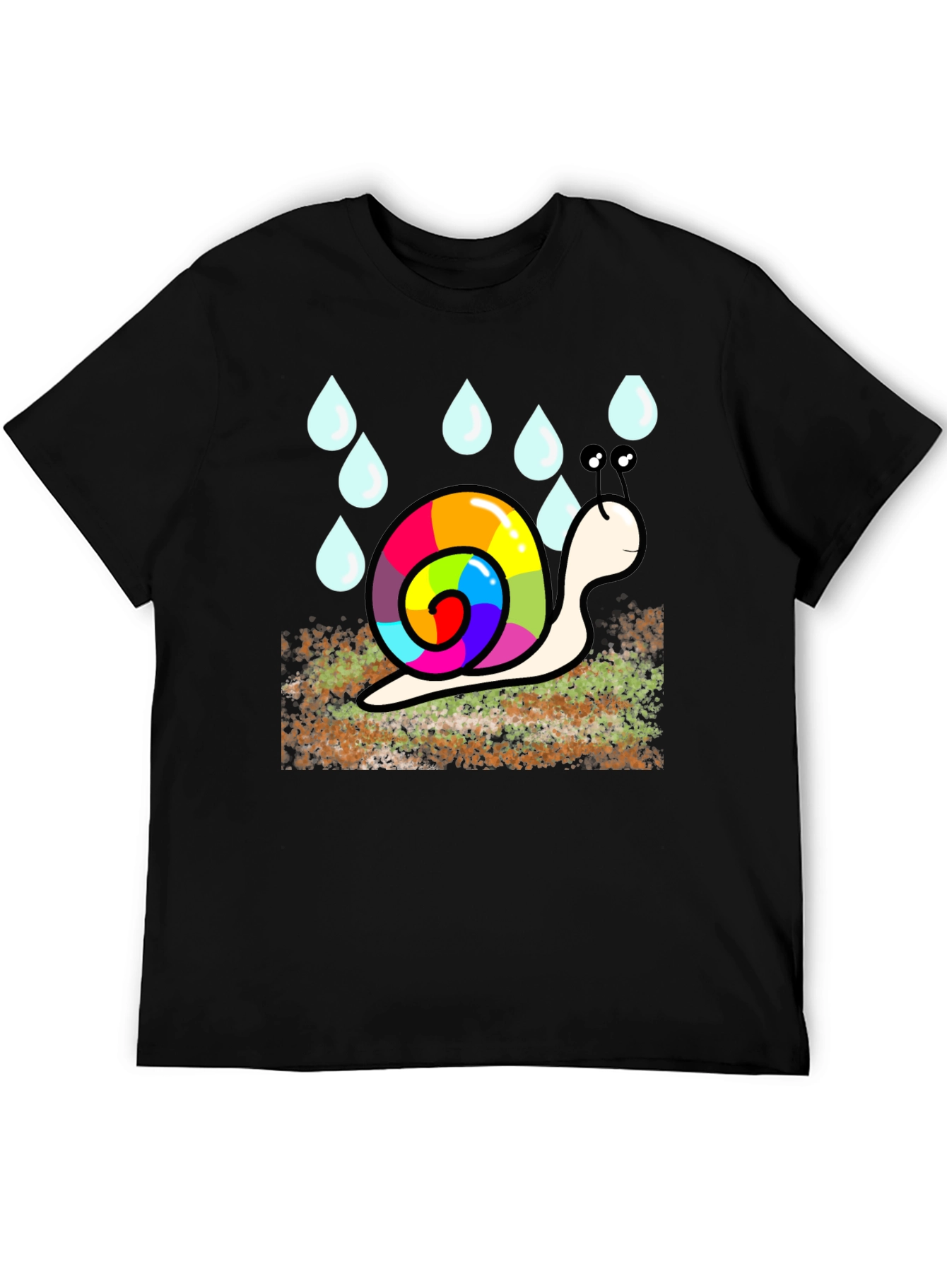 Rainbow Snail Tee - Cute Cartoon T-Shirt
