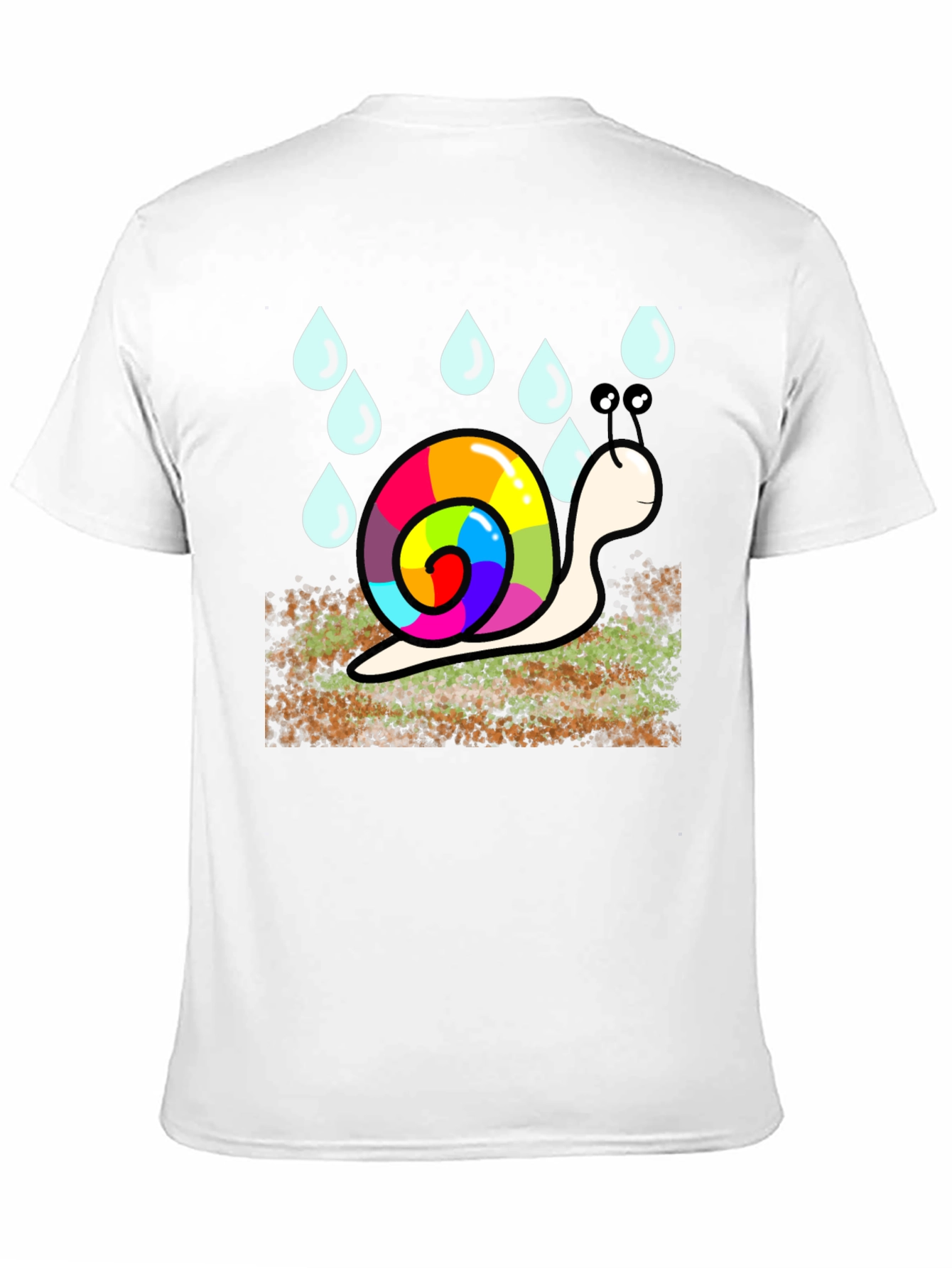 Rainbow Snail Tee - Cute Cartoon T-Shirt