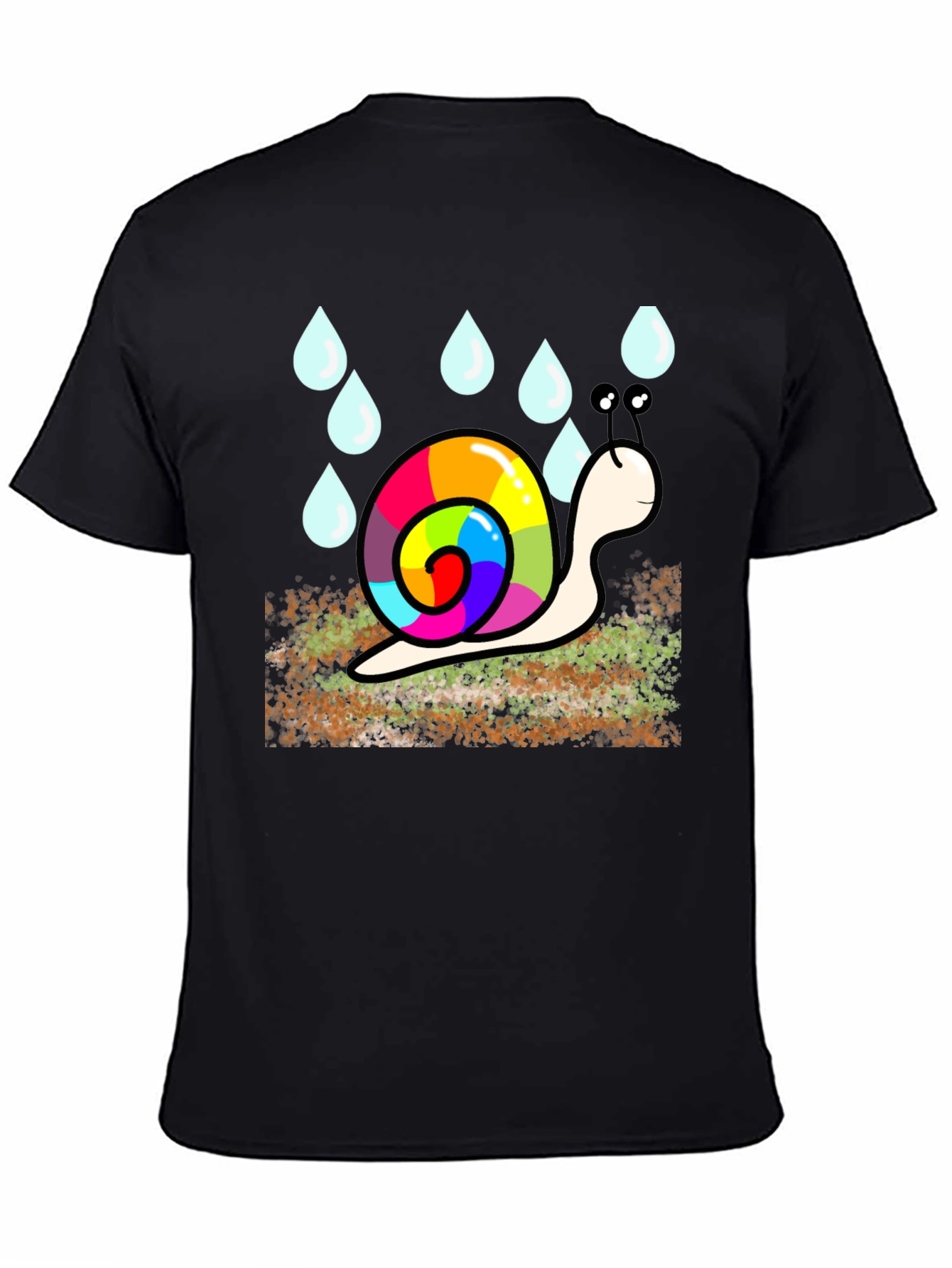Rainbow Snail Tee - Cute Cartoon T-Shirt