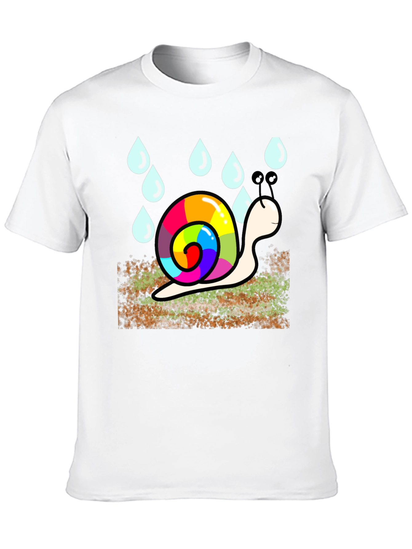 Rainbow Snail Tee - Cute Cartoon T-Shirt