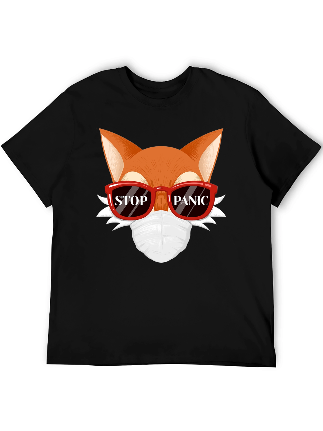 Stop Panic Fox Graphic Tee