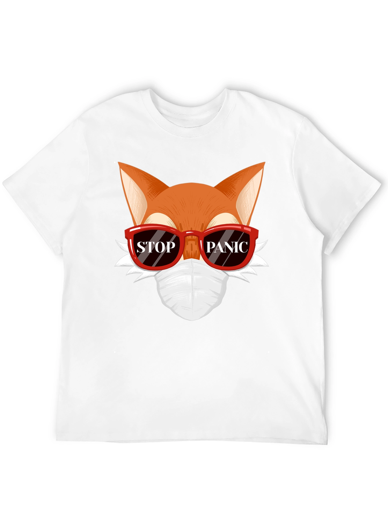 Stop Panic Fox Graphic Tee