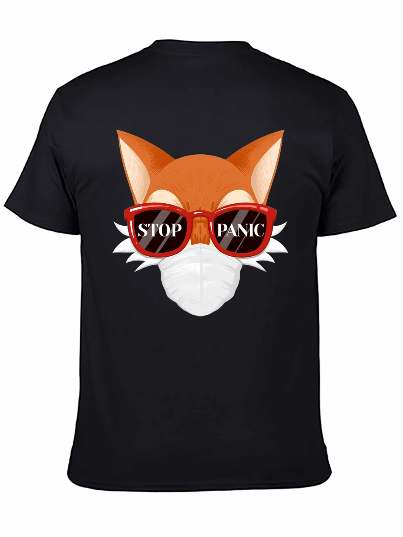 Stop Panic Fox Graphic Tee